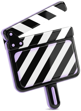 a clapperboard